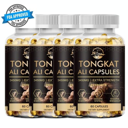 Tongkat Al LONGJACK GRADE A STRONGEST ROOT EXTRACT 200:1 3450MG 60/120/240 Pills - Picture 1 of 15