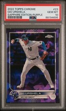 2022 TOPPS CHROME SAPPHIRE EDITION PURPLE /10 #23 GIO URSHELA PSA 10 MINT