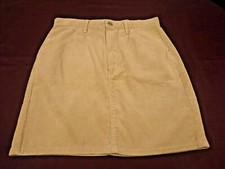 Vintage 90's Pastel Spring Mustard Yellow Guess Denim Corduroy Skirt Size: 31"