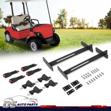4 RETRACTABLE GOLF CART SEAT BELTS AND BRACKET KIT FIT FOR EZGO YAMAHA CLUB CAR