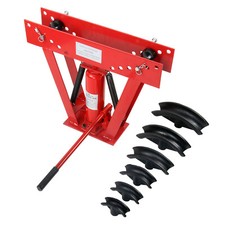12 Ton Pipe Bender Manual Hydraulic w/6 Dies Piping Bending Exhaust Tube Tools
