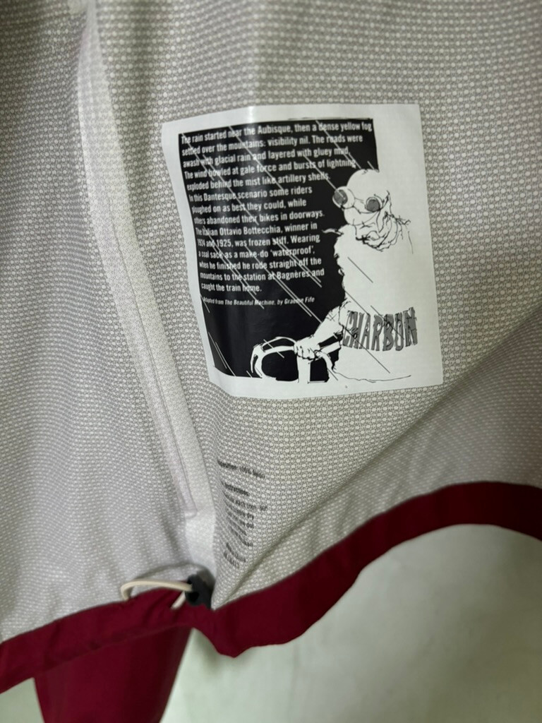 NWOT RAPHA 'PRO TEAM' BURGUNDY 100% NYLON ROAD CYCLING WINDBRAKER JACKET SIZE:SM