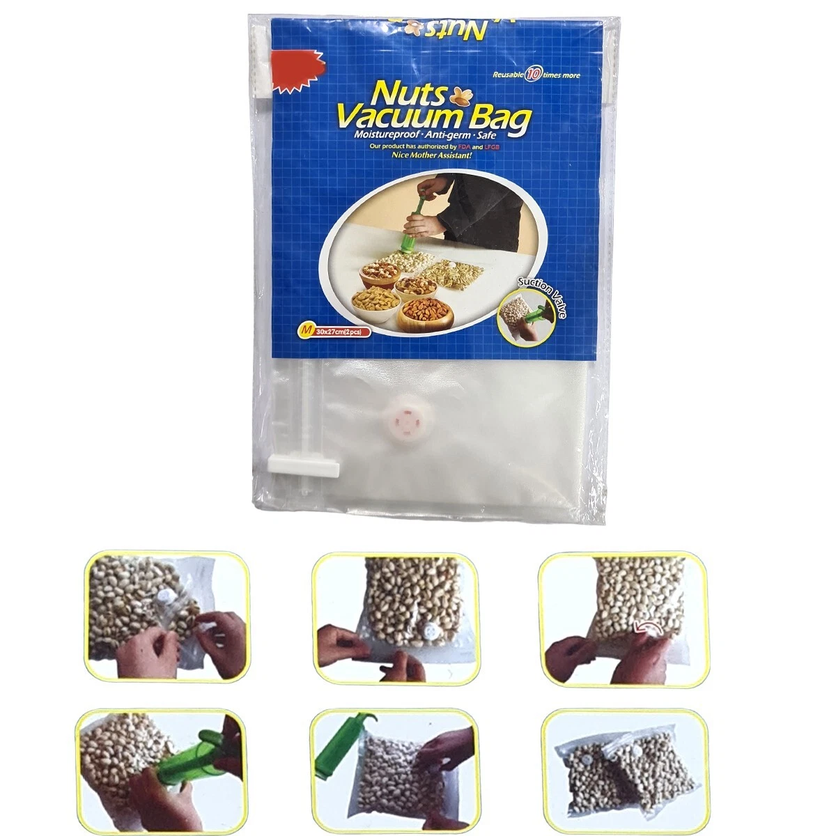 Sacchetti Sottovuoto Inkbird Per Alimenti – Per Sous Vide E Conservazione – Riutilizzabili, BPA Free – Con Clip Di Sigillatura