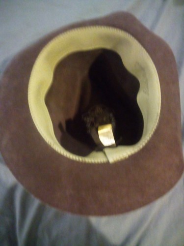 Vintage Eddie Bauer 100% Wool Brown Fedora Hat Made in The USA Sz Small Petite - Picture 5 of 6