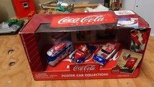 Vintage- Original 2003 Johnny Lightning Coca-Cola Diecast Poster Cars Set - NOS