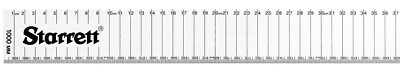 Starrett AMSE-1000 Straight Edge Aluminium Rule, 50mm (2 ) wide ,1000mm (39.37 )