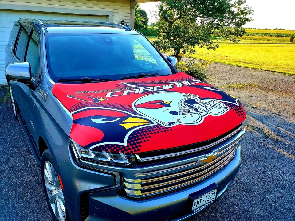 Cubierta de capucha automática Arizona Cardinals | Banderas de capucha | Regalos para fanáticos de los Cardenales | Foto 3 de 4