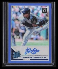 JONATHAN LOAISIGA  2019 Donruss Optic Baseball Rated RC Blue Prizm Auto 13/75