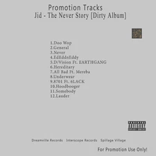 Rap/Hip-Hop.. White CD. Jid - The Never Story [Dirty Album]