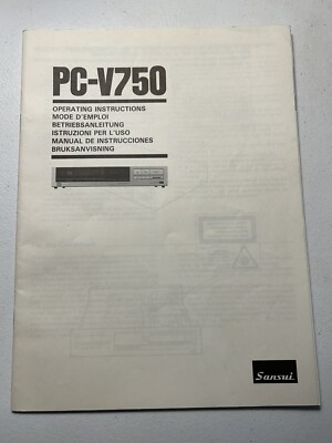 Sansui PC-V750 CD Player Operating Instructions Original Vintage OEM