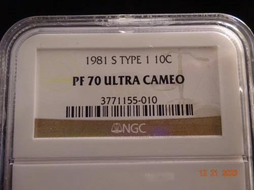 1981-S Type 1 Roosevelt Dime, NGC PF70 Ultra Cameo