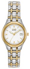 Citizen Eco Drive Women's Silhouette Calendar Two Tone 25mm Watch EW1264-50A