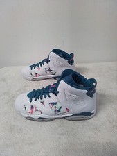 Size 7 Youth Unisex Air Jordan 6 GS Retro Green Abyss 543390-153 Lace Up Sneaker