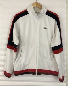 lacoste red white blue jacket
