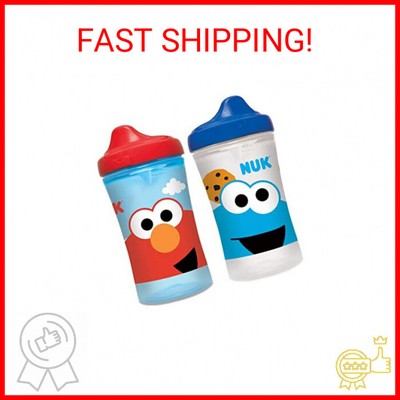 NUK Sesame Street Hard Spout Cup, 10 Oz, 2 Pack   BPA Free, Spill Proof Sippy Cu
