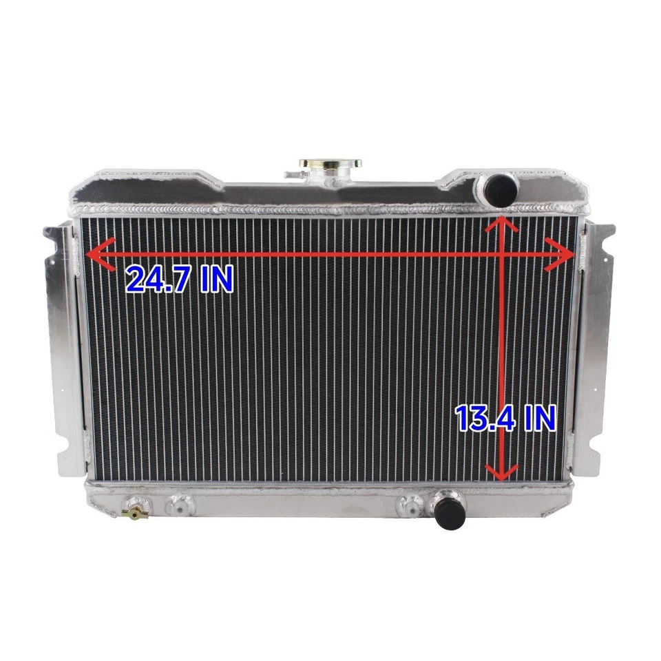 Radiador de aluminio de 3 filas para camioneta Nissan Datsun 720 1983 1984 1985 1986 2,4 L L4 Foto 2 de 4