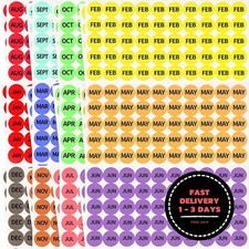2400 etiquetas autoadhesivas mensuales de 12 meses del a o, etiquetas con