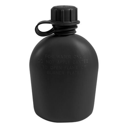 USGI 1 Quart Canteen Black 3 Piece Plastic BPA Free Made in USA NEW - Afbeelding 1 van 1