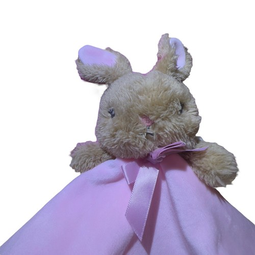 Dan Dee Security Blanket 12x12 Pink My First Easter Bunny Plush Lovey Silky Back - Picture 5 of 8