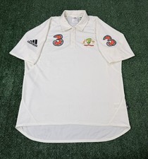 Vintage 2006 2007 Adidas AUSTRALIA NATIONAL TEAM CRICKET POLO SHIRT JERSEY Men L