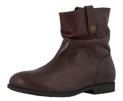 NEW BIRKENSTOCK Espresso Brown Leather SARNIA Slouch Ankle Boots EU36