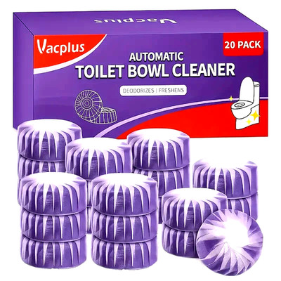20 Pcs Vacplus Purple Toilet Bowl Cleaner Tablets Effervescent (US SELLER)