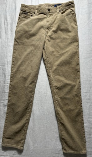 Polo Ralph Lauren Corduroy Pants Youth 20 29x30 Teen Tan 5 Pocket Preppy Khakis