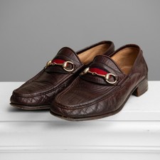 Gucci Men 10.5 Horsebit Loafers Brown Leather Quiet Luxury Old Money Minimalist