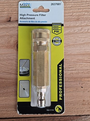 #ad Surface Maxx High Pressure Washer Filter Attachment Item 2637681 $15.00