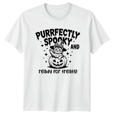 Purrfectly Spooky And Ready For T-Shirt Hexe Kätzchen Halloween