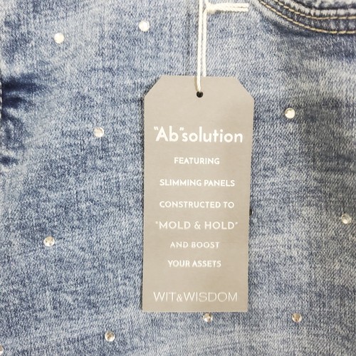Democracy Wit Wisdom "Ab" Soluzione Bennet Stivaletto a malapena Jeans Strass Nuovo con etichette 20W - Foto 5 di 13