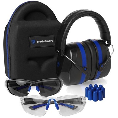 Shooting Ear & Eye Protection Kit, NRR 38, Blue