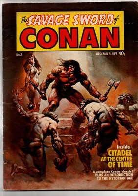 Marvel Bronze Age UK Savage Sword Conan 2 1977 Rare VG/FN 5.0 Comic B&W Classic