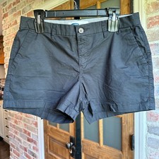 Old Navy Everyday Short Women Size 10 Black Chino Stretch Casual Summer Basics