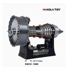 New 25cm Enhanced Turbofan Engine Model Aircraft Aviation Engine Rotatable Model