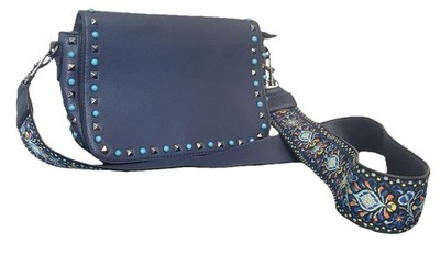 Urban Expressions NWT Vegan leatherBlue Studded crossbody