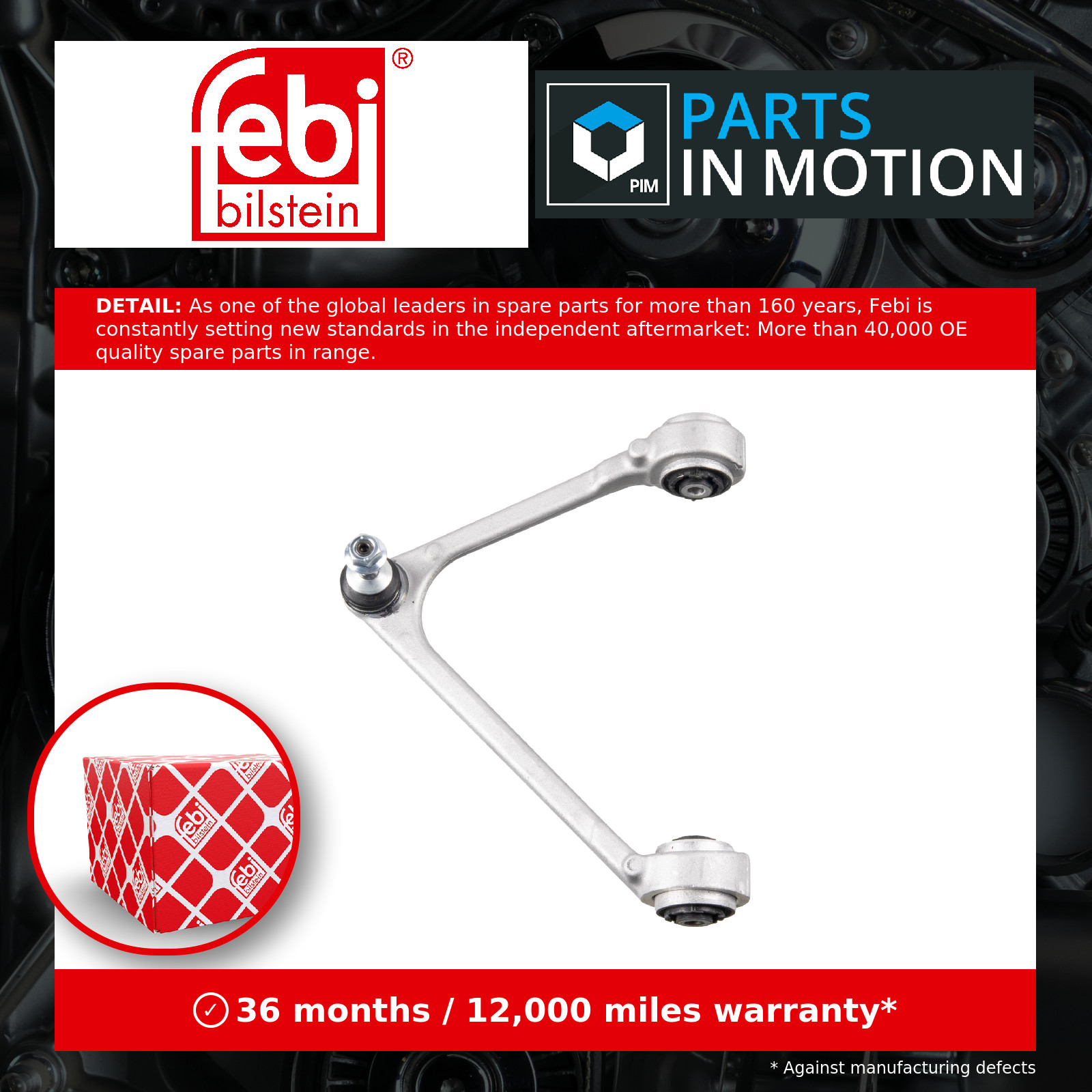 Wishbone / Suspension Arm Front Upper, Left 196153 Febi Track Control C2P16080
