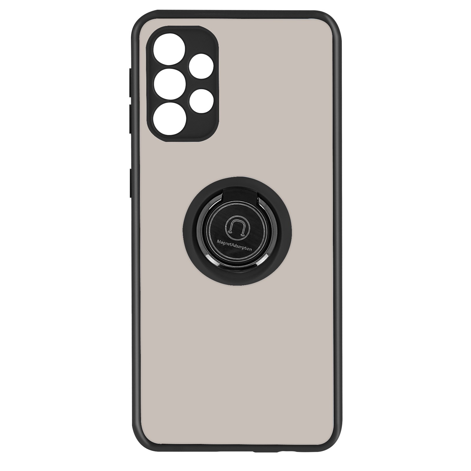 Housse Galaxy A52 Avizar coque hybride antichoc avec anneau support noir