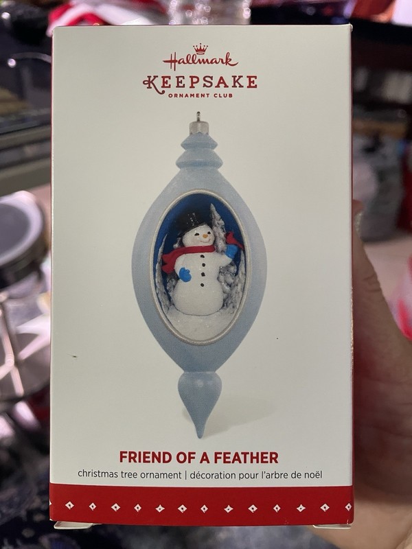Hallmark Keepsake FRIENDS OF A FEATHERS Ornament 2015 Member Exclusive Snowman 