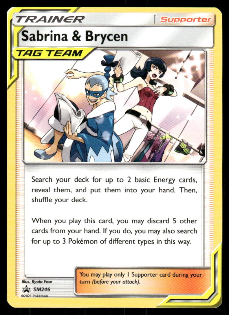 Pokemon Sabrina & Brycen - Promo Sun & Moon Promo SM246 LP
