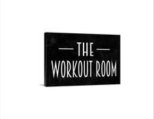 The Workout Room Sign - Home Gym Fitness Motivation Wall Decor - Exercise