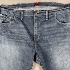 The Foundry Mens Jeans 48X29 Flex Denim Relaxed Straight Leg Medium Wash Blue