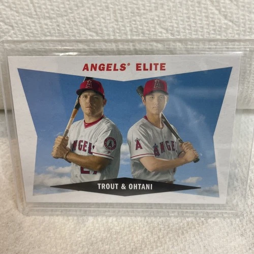 2020 Topps Archives Mike Trout / Shohei Ohtani Angels Elite Insert Card