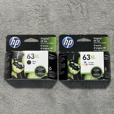 HP 63 XL Black & Tri Color Ink Cartridges 2 Pack Combo Exp 2022