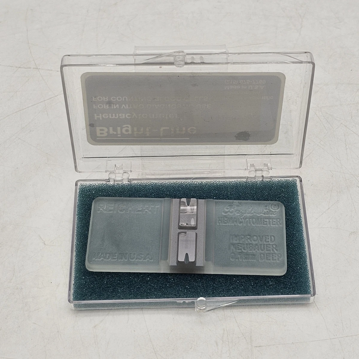Reichert Hymacytometer Improved Neubauer Bright Line 0.1 mm Chamber Slide