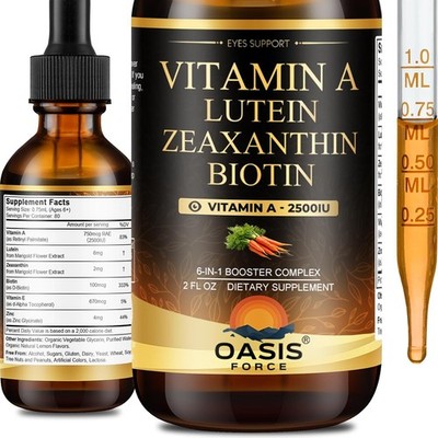 Vitamin A Liquid Supplement Lutein & Zeaxanthin Vision Eye & Immune Support