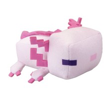 Minecraft Pink Axolotl Soft Toy Clip On VideoGame Character Plush 13cm