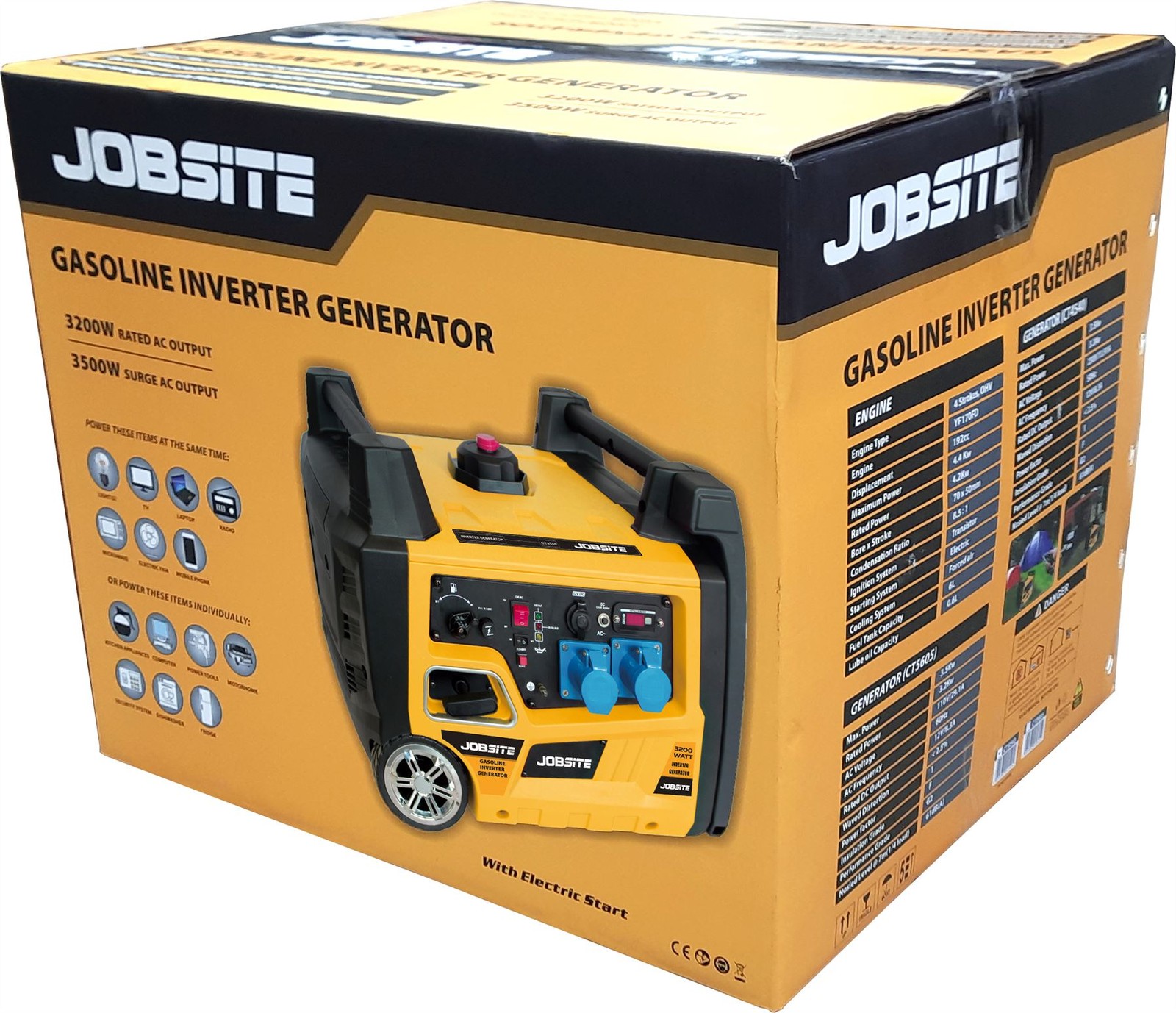 3Kw Petrol Inverter Generator 230V With Electric Start