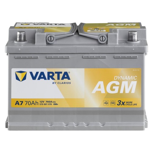 Varta Silver Dynamic AGM A7 ex E39 70Ah 12V ersetzt Start-Stop 60 65 74 75 80Ah - Bild 2 von 6