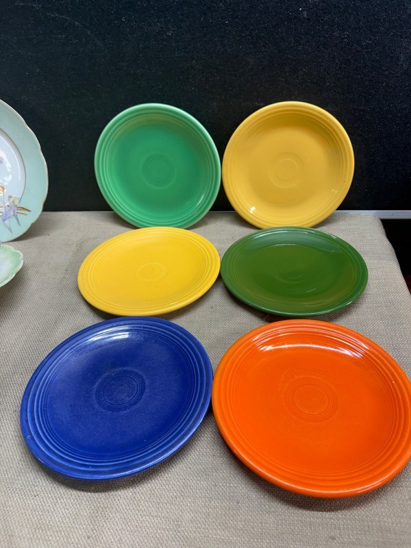 ORIGINAL FIESTA SET 6 SAUCER PLATES 6" GENUINE HLO FIESTA